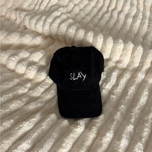 Black 'SLAY' Embroidered Cap